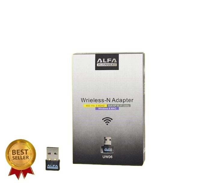 ALFA ALFANEXT USB Wireless-N Adapter Mini WIFI Card Lan 802.11n for Window MAC Alfa Wifi Usb alfa mini wireless Adapter Lan Card Wifi Adapter (Windows 10/11 Plug and Play) UW06