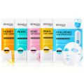 Pack of 10 / 5 Fruit Plant Extract Moisturizing Brighten Facial Sheet MaskS Hydrating, Radiance Boost, Calming, Skin Care Sheet Masks (RANDOM). 