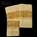 Bawa Bridal Bath Towels Gift Set Random in 19 Colors Unique Embroidery Wedding Set Of 3 Antique Design#5 Luxury Soft Lint Proof 100% Cotton Multi Colors. 