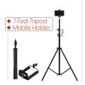 7feet /2.1M Tripod Stand for Ring Light Photo or Video tripod Support Video Portrait Sho0ting with mobile holder. 