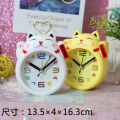 Fashion lazy people wake up the alarm clock room to work bedside cartoon boys and girls bell small clock. 
