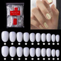 500Pcs False Acrylic Round Nails Art Tips UV Fake Nail Manicure Tools. 