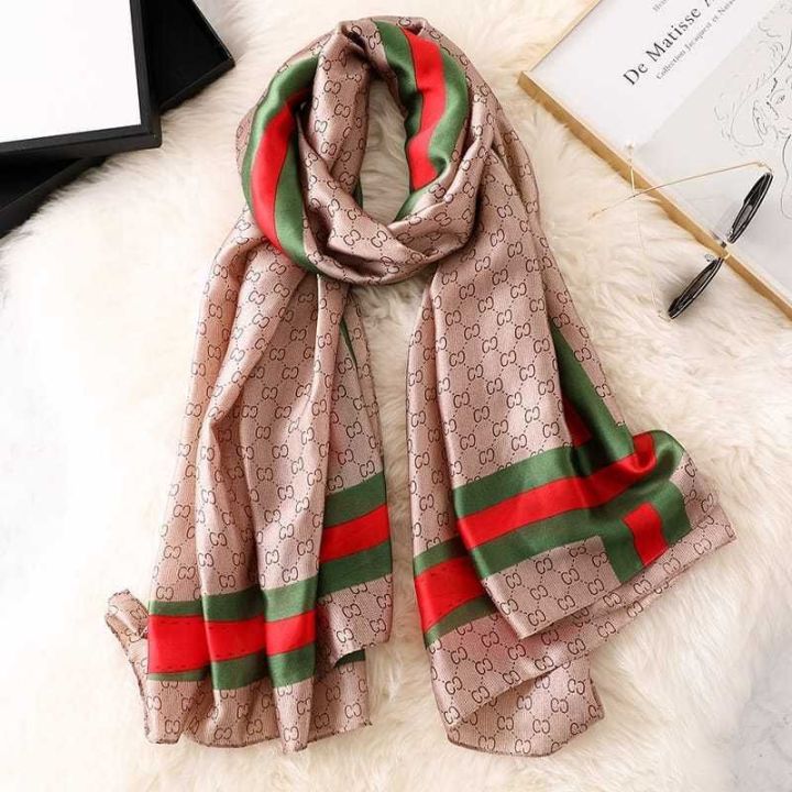 Printed Silk Hijab Scarf | Luxury Silk Scarf in High Quality Fabric Fashion Drape Hijab Feel lightweight and Effortless with Premium Silk Hijab Stole for Girls Breathable Soft & Lightweight Hijab Ready To Wear for Girls