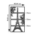 MDF Durable Eiffel Tower Wall Hanging Decorative Products (Black) - Wall Art - Wall Decor - Wall Hanging. 