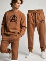 RichMan Brown Round Neck Sweatshirt and Trouser Tracksuit – Premium Sweatshirt & Trouser Set for Men and Women. 