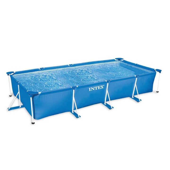 INTEX 14'7" X 7'2" X 33" Metal Frame Rectangular SIZE SWIMMING POOL | Without Air Swimming Pool | swimming pool for kids