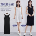 Modal Summer New Long Dress Casual Women's Dress Korean Style Vest Skirt plus Size Sleeveless Dress Women. 