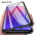 OPPO A5 2020 / A9 2020 Magnetic Adsorption Metal Case Tempered Glass Back Magnet Cover Case. 