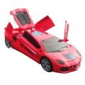Super Car With 3D Flashing Lights For Kids - Red. 