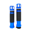 Universal Rizoma LED Rubber Aluminum Motorcycle Handle Bar Soft Grips Throttle Grip CNC LED RS-30 7/8" 22mm - BLUE. 