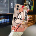chenyyka For Infinix Hot 9 Case With Wristband New Design Phone Case For Girl Women Thin Pattern Shockproof Plating Silicone Casing Cartoon Mickey Full Cover SoftCase Protection Cases. 
