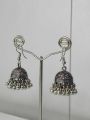 Desi style fine quality silver jhumka; trendy jewelery for party or festive wear. 