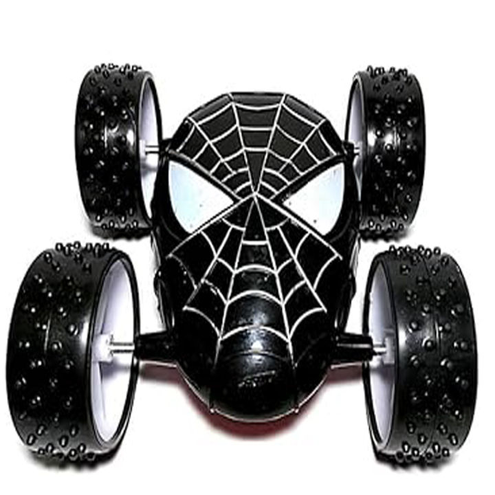 Spiderman design Push and Go Friction Powered 360 Rotating Double Sided Flip 4 Wheel Stunt Car Toy For Kids Boys Girls 360 Rotate Side Toys - Random Multicolor - Art# SS-DS Vehicle (S) - 0002