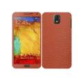 Samsung Galaxy Note 3 Leather Texture Mobile Skin - Brown. 
