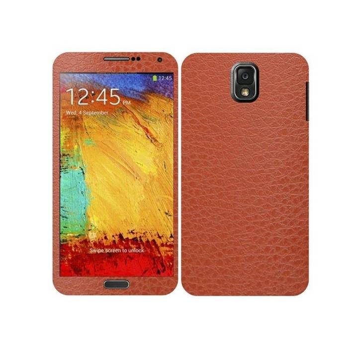 Samsung Galaxy Note 3 Leather Texture Mobile Skin - Brown