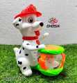 Dog Drummer Cute Toy For Kids With Lights And Music-Bump & Go Toy-6628. 