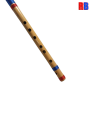 Ermish 19 C scale Natural Medium Side Blown Bamboo Bansuri/ Flute Recommended for Beginners. 