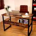 Laptop and Computer Table, Home Office Desks, Laptop Table, Computer Table, Study Table, PC Table, Table with Shelving for Storage, H-Shape Table, Office Table, Workstation Table, Portable Durable Moveable with 18 gauge iron rods and Powder coating. 