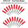 120 Blades, Compatible with Explore for Cutter, 45 Degree Cutting Replacement Blade. 