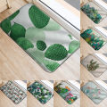 Doormat Anti-shrink Decorative Tropical Cactus Floor Carpet. 