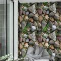 3D Stone Rock Grass Wallpaper TV Background Decal Living Room Cafe Decor Sticker. 