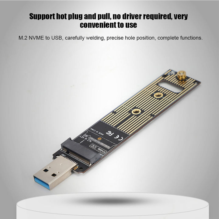 .2 NVME SSD To USB Adapter Board, TA Hard Disk Converter Board,SSD Adapter Card,High-performance 10Gbps USB 3.1 Gen 2 Bridge Chip