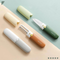 Portable Small 2-in-1 Fruit Knife & Peeler Set - Multifunctional Stainless Steel Peeler and Knife with Easy-to-Hold Dual Grip, Including Vegetable Knife, Multicolor Protective Case, and Creative Dual-use for Vegetables and Fruits. 
