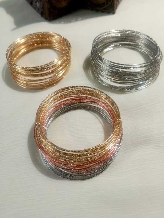 Gold%20&%20Silver%20Color%20Trendy%20Bangles%20Set%20%7C%20Fancy%20Pakistani%20Wedding,%20Mehndi%20&%20Party%20Wear%20Jewelry%20-%20Image%203