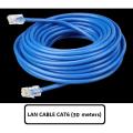 30 meter LAN Cable with connectors / Ethernet Cable For Modem,PC, Laptop Cat 6 Blue 0r Black Color. 