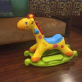 Evergreen - Learning Fun Rocking And Riding Giraffe With Lights And Music - 2 In 1 Function For Kids Toddler Activity Toy. 