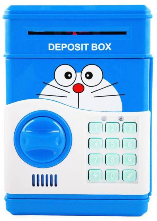 Piggy Bank ATM Password Unlock, Piggy bank, Kids ATM-Machine Money Saving Machine Kids - Gullak, Electronic Piggy Bank, Mini ATM Password Money Bank Cash Coins Saving Box for Kids, Doraemon, Frozen, Angry Bird  Cartoon Safe Bank Box Perfect Toy Gifts