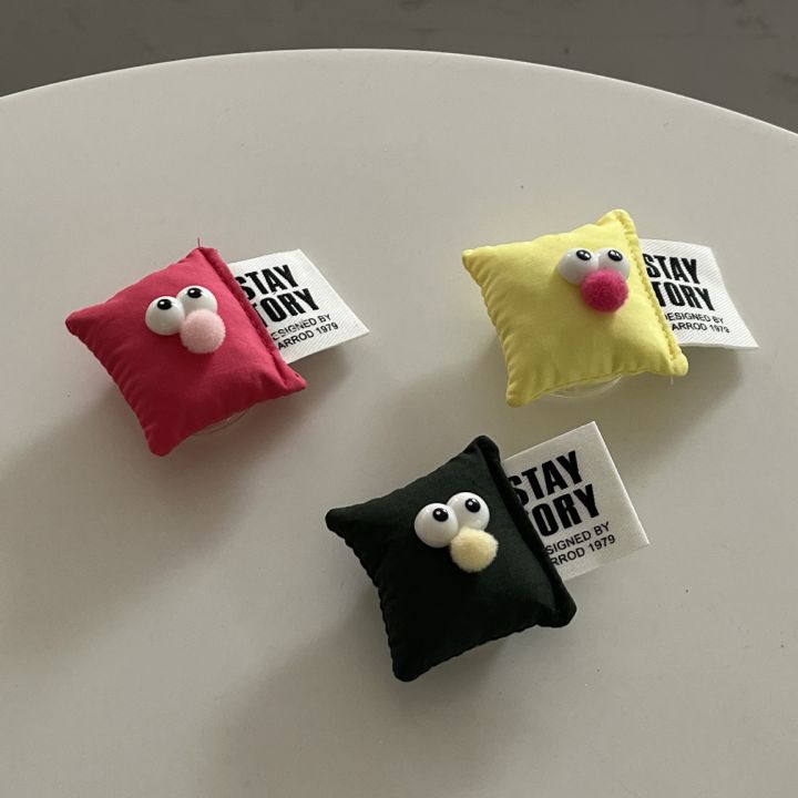ins Wind Emoji Pillow Mobile Phone Holder for Apple 14promax Phone case iphone13 Leather Pattern 12/15