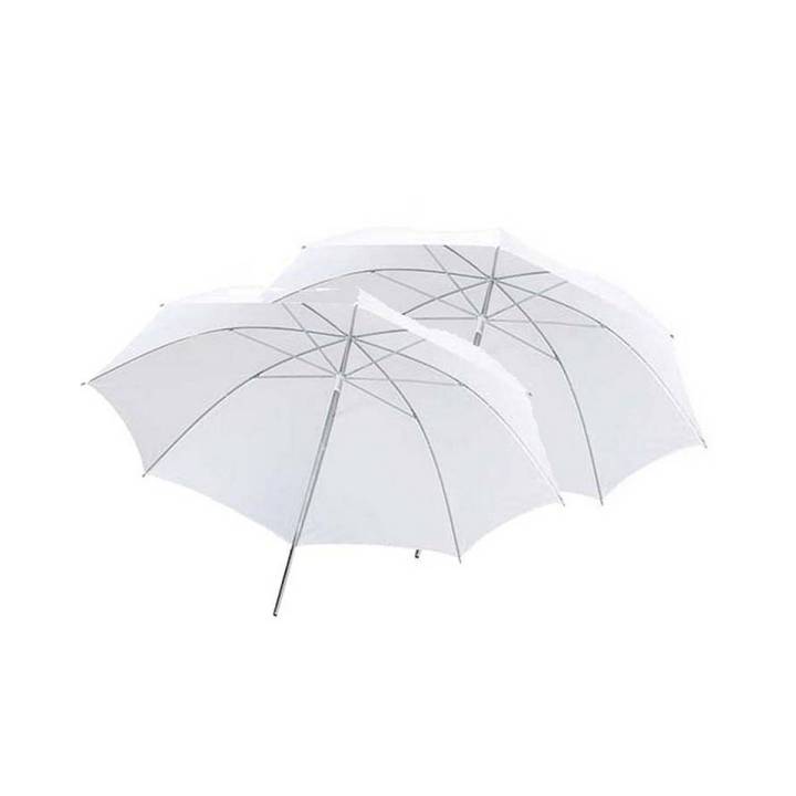 Combo Pack - 33 inch White Umbrellas 2 Pieces For Photography - White