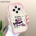 Hontinga for Redmi 14C Back Cover Cartoon Kuromi Pattern Soft Texture Phone Case Wavy Edge Silicone Cover. 