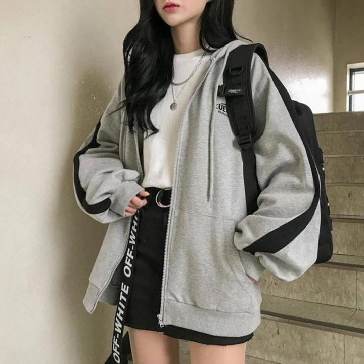 【BestGO】Thin Ladies Hooded Cardigan Student Long Sleeve Jacket