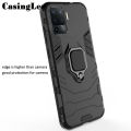 Casinglee Shockproof Armor Stand Case for OPPO F19 Pro with Holder Ring Cover Cases for Oppo F19 Pro Car Magnet Phone Casing Housing. 