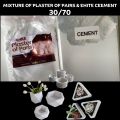 1KG Mixture of White Cement & Plaster of Paris 30/70 | 1KG Mixture of White Cement & Plaster of Paris 30/70 | Premium Quality White Cement & POP Mixture | Strong, Durable for Wall Filling & Construction | Perfect for Plastering, Molding & Repair Work. 