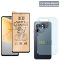 Pack of 2 - Infinix Smart 9 Ceramic Matte Film + Back Matte Protector Soft Skin Vinyl Lamination wrap paper clear & 9D 21D 100D Screen Protector Best For Gaming PUBG Players PLastic Unbreakable Flexible Soft Sheet For infinix smart9 - semi Transparent. 