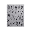 1Pcs Halloween Nail Art Stickers Heart Spider Webs Designs Bat Moon Star Sliders NOVO. 