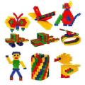 Kid's Educational Puzzle Rocket Head Shape Building DIY Game Block Plastic Toy (500 Blocks in Package). 