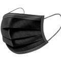 Surgical Disposable Black Face Mask 3 Protective Layers with Nose Pin Pack Of 50 Pcs. 