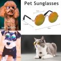 Vintage Round Cat Sunglasses Reflection Eyewear Glasses for Small Dog Cat Pet Photos Props. 