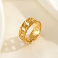 Fashion 18k gold stainless steel jewelry women adjustable beautiful stainless steel 18k gold ring. 