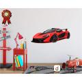 2 x 1 Feet Sports Car Self Adhesive Wall Sticker Kids Room Decor PVC Material. 