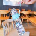 Water bottle cute unicorn creative micro landscape interesting design plastic water cup rainbow color girl portable portable. 