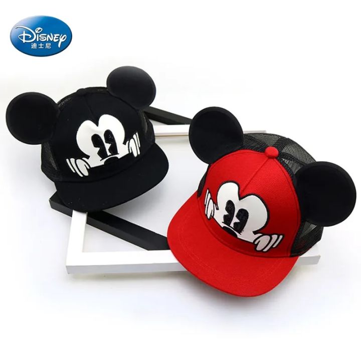 Disney Waflera Mickey Mouse Hat For Kids Baby Boy Girl Baseball Cap Fashion Children Hip Hop Caps Kids Snapback Breathable Hats