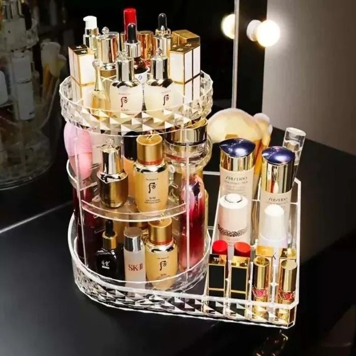 Cosmetics Makeup Organizer 3D Rotating 360
