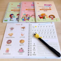 Sank Magic Reusable Copybook Set – Includes 4 Books & Refill Pens – Ideal for Preschool Kids to Learn Alphabet, Numbers, Math & Drawing. 
