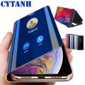View Mirror Leather Case for Huawei Honor 8X Flip Cover Phone Case for Honor 8 9 10 Lite Case Honor 7A DUA L22 7C AUM L41 Coque. 