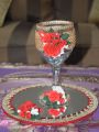 Doodh Plai Glass With Handmade Decoration. 